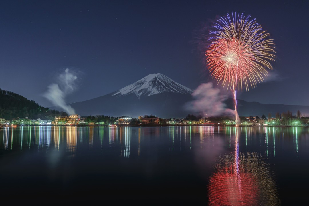 湖上祭花火大会観覧席 in ツーリストベース河口湖